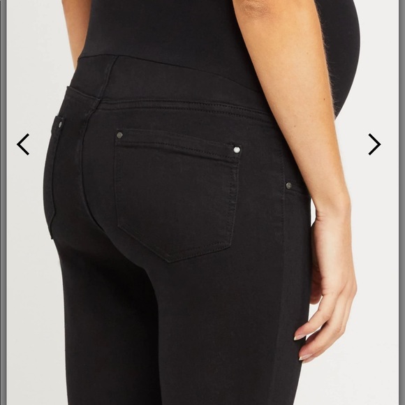 Indigo blue Small Petite black maternity pant - Picture 2 of 5